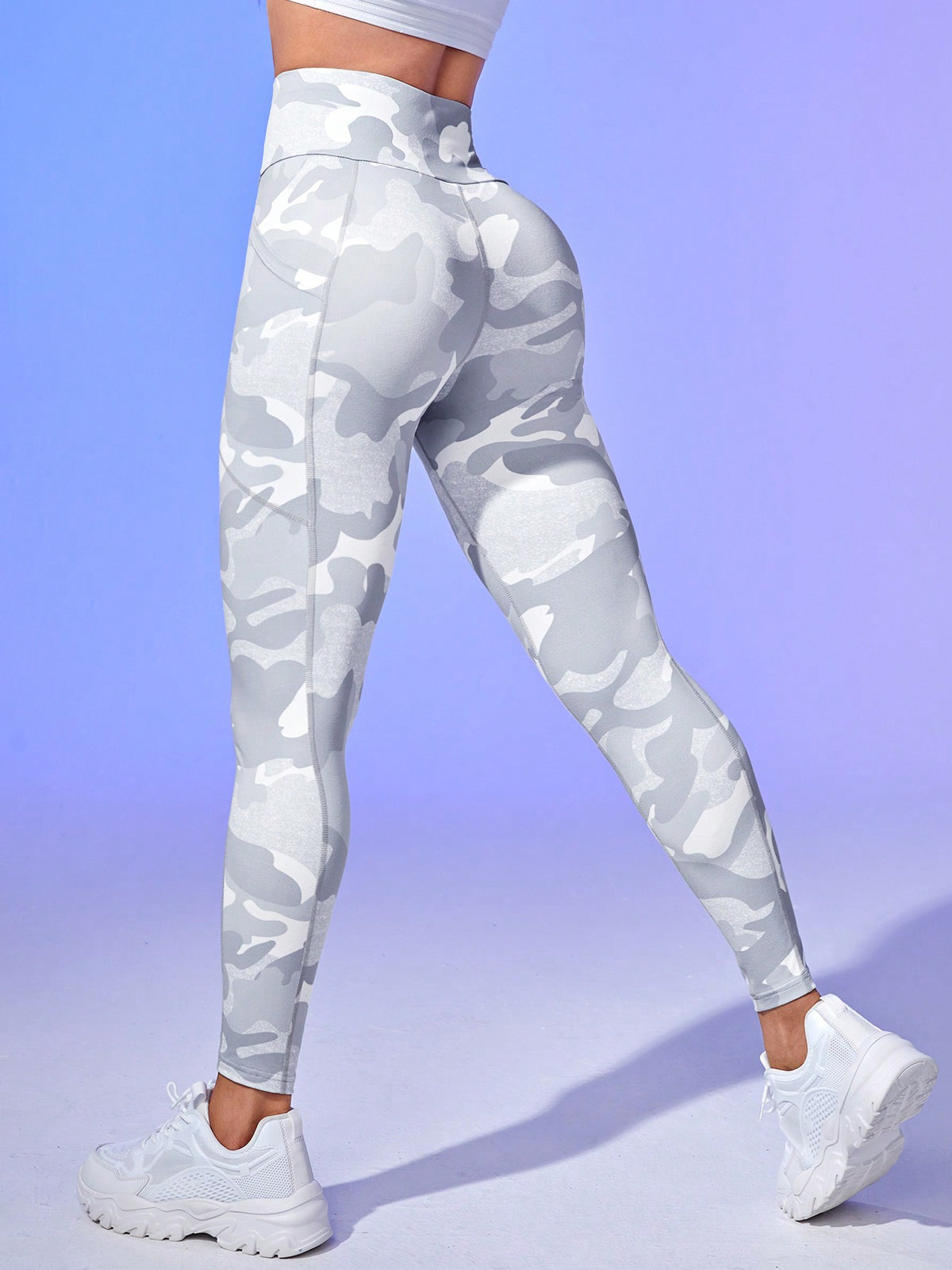 Legging Fitness Estampada Cintura Alta Camuflada