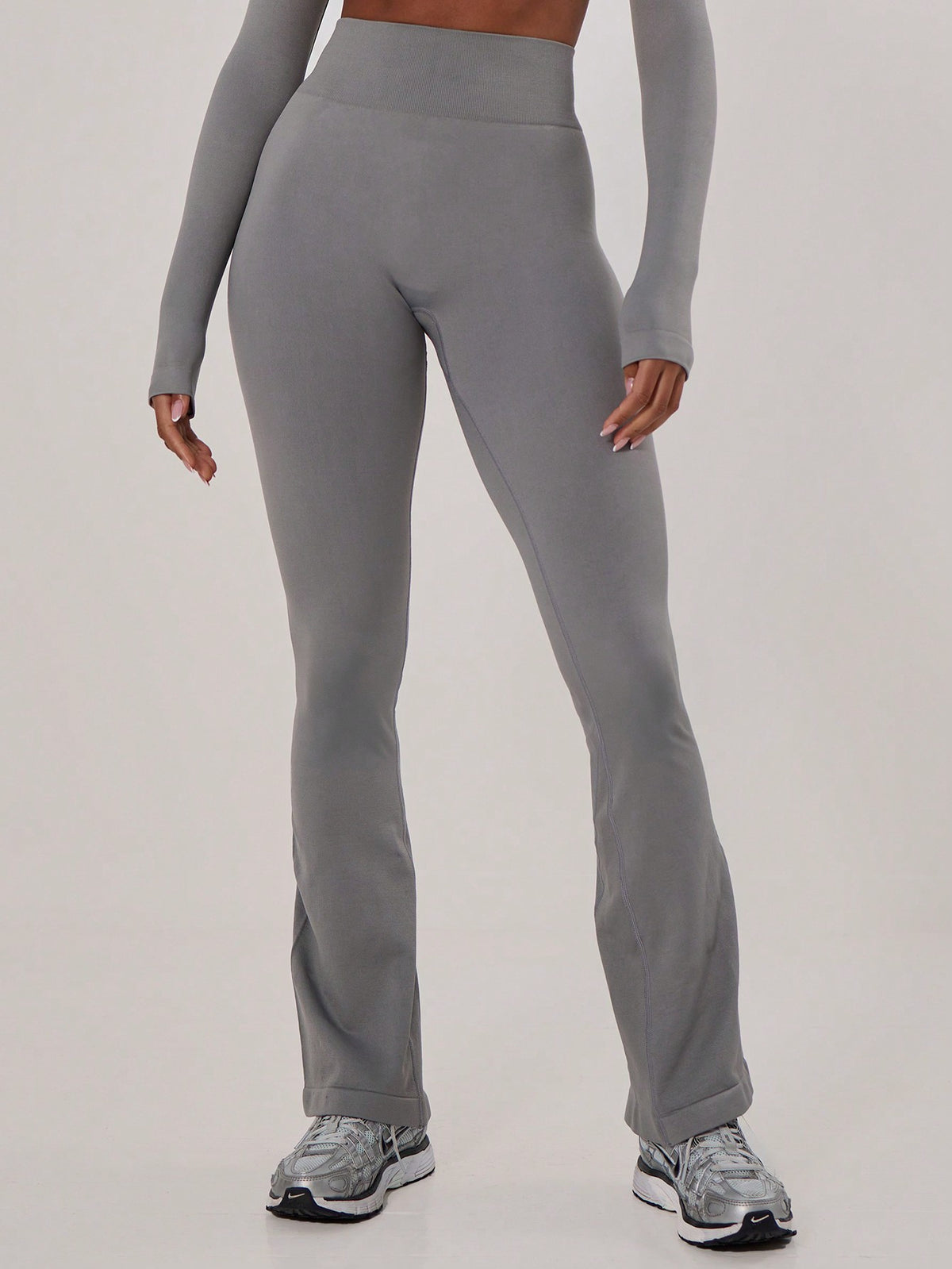 Legging Fitness Cintura Alta Com Barra Flare