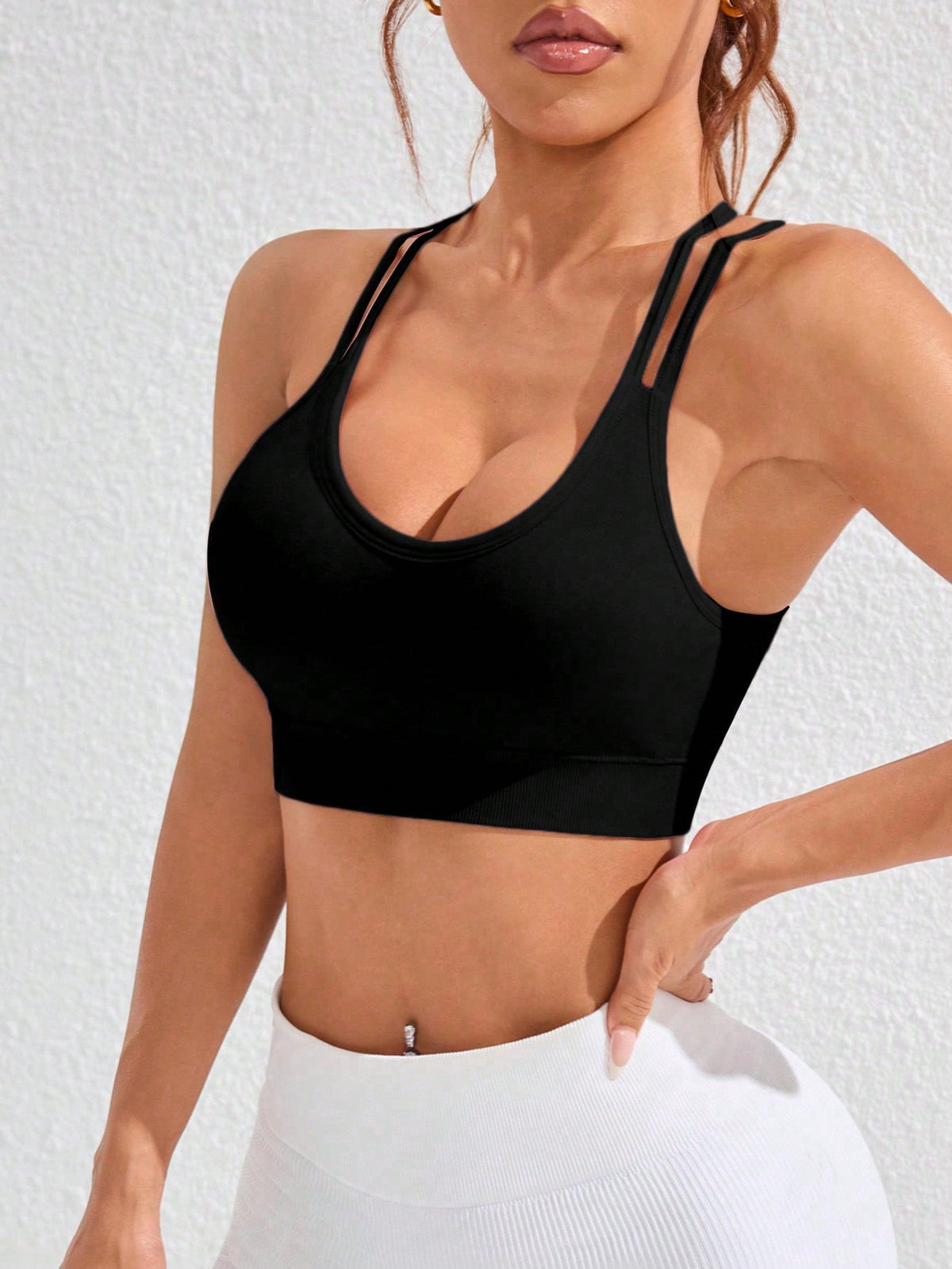 Top Alças Duplas Média Sustentação Com Tela Respirável