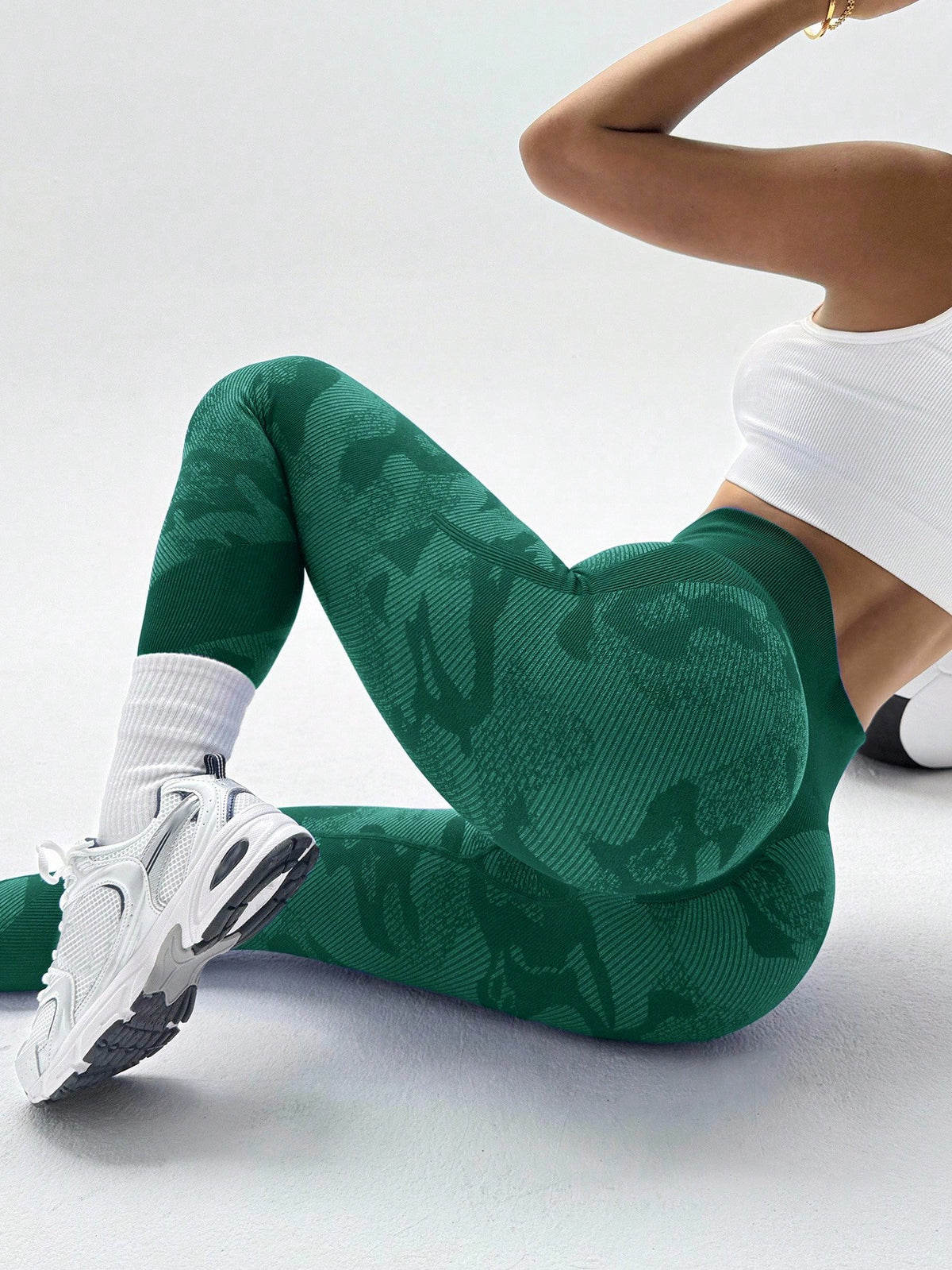 Legging Fitness Cintura Alta Estampada Com Efeito Modelador