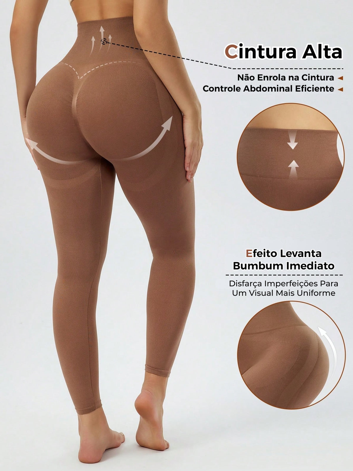 Legging Shapewear Cintura Alta Efeito Butt Lift