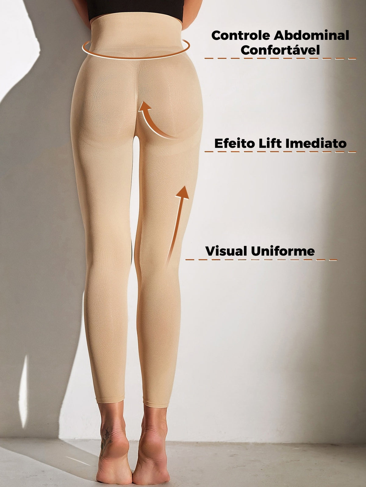 Legging Sem Costura Cintura Alta Modelagem Shapewear