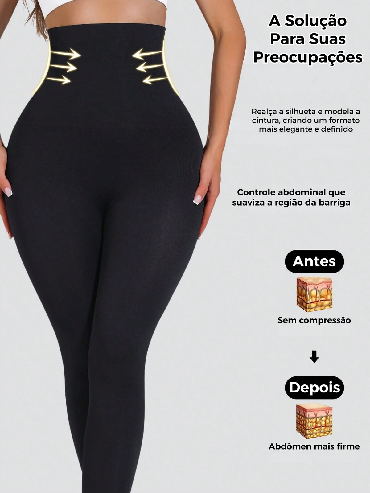 Legging Shapewear Cintura Alta Efeito Modelador