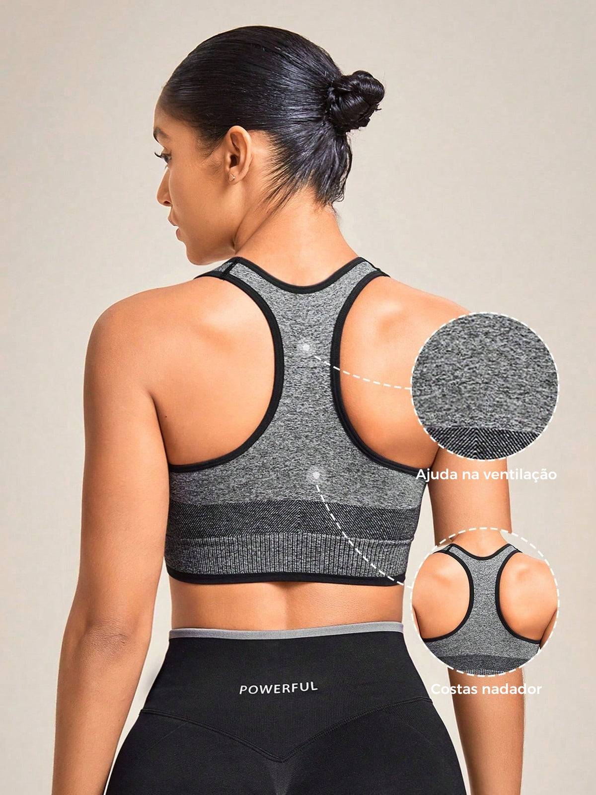 Top Nadador Alta Sustentação Compressão Respirável
