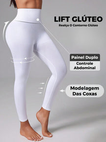 Legging Sem Costura Cintura Alta Modelagem Shapewear