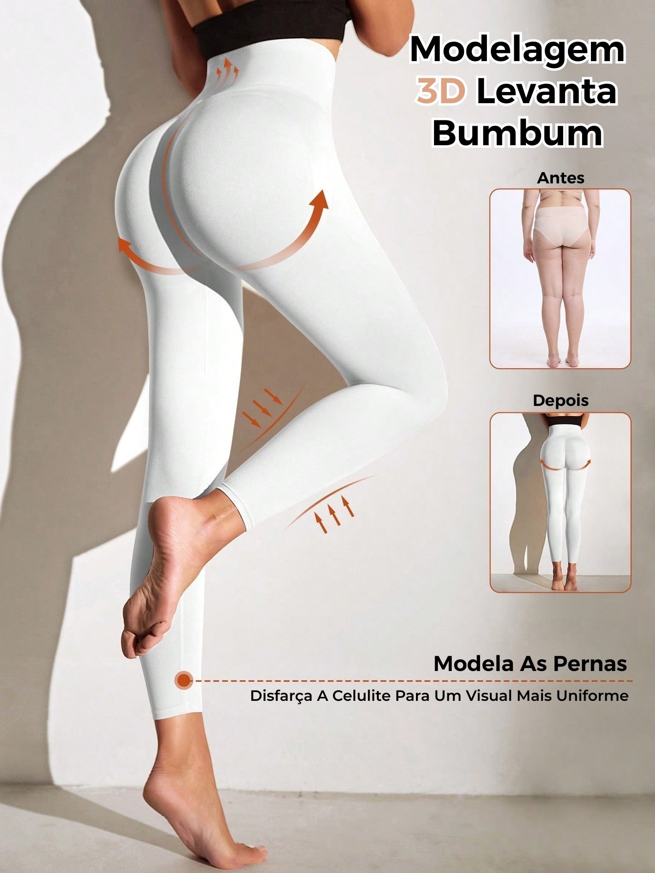 Legging Shapewear Cintura Alta Efeito Butt Lift