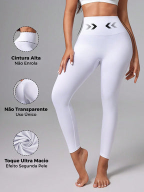 Legging Sem Costura Cintura Alta Modelagem Shapewear