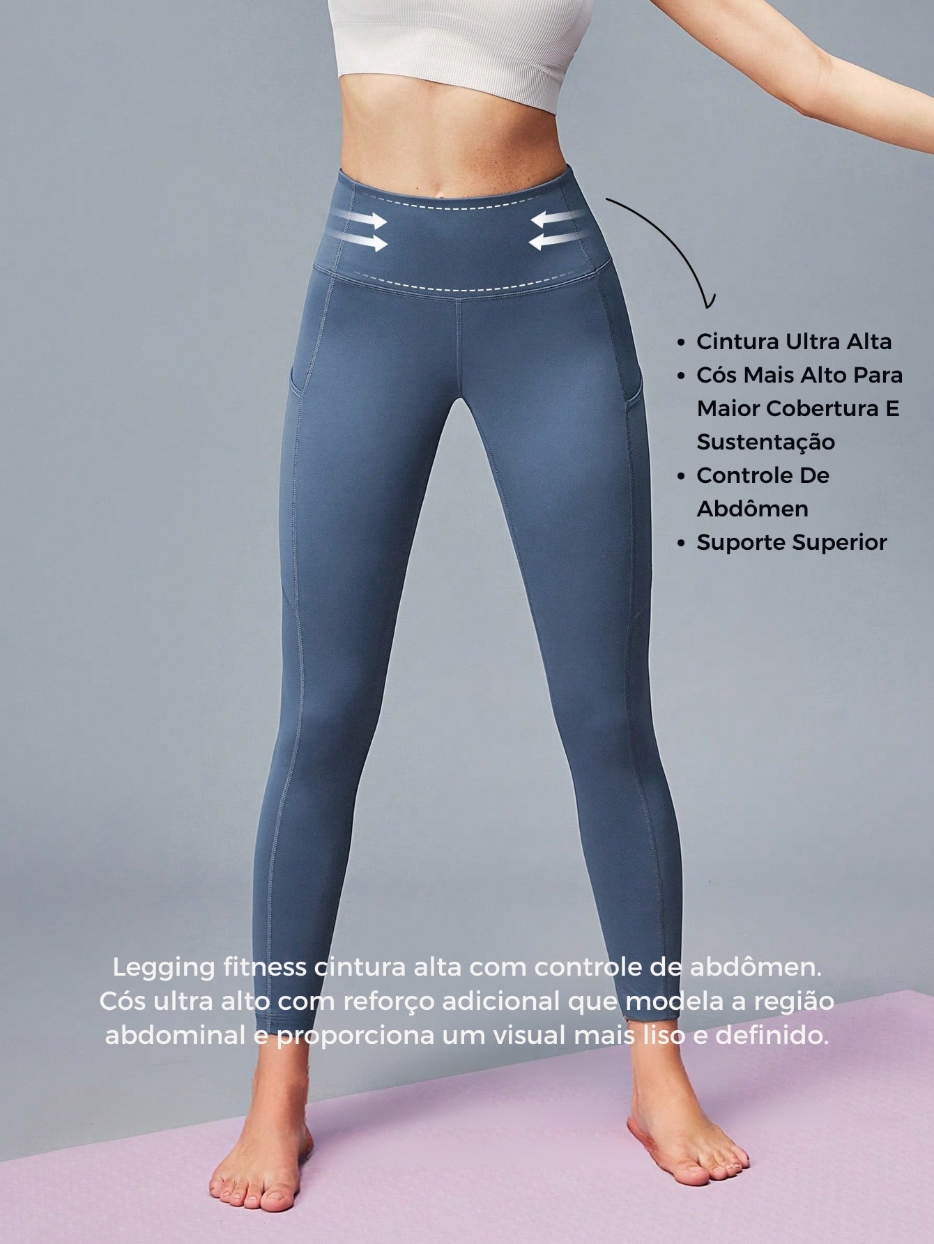 Legging Fitness Cintura Alta Com Suporte Esculpidor