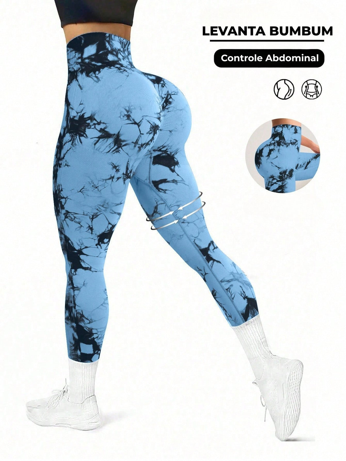 Legging Fitness Estampada Cintura Alta Modeladora