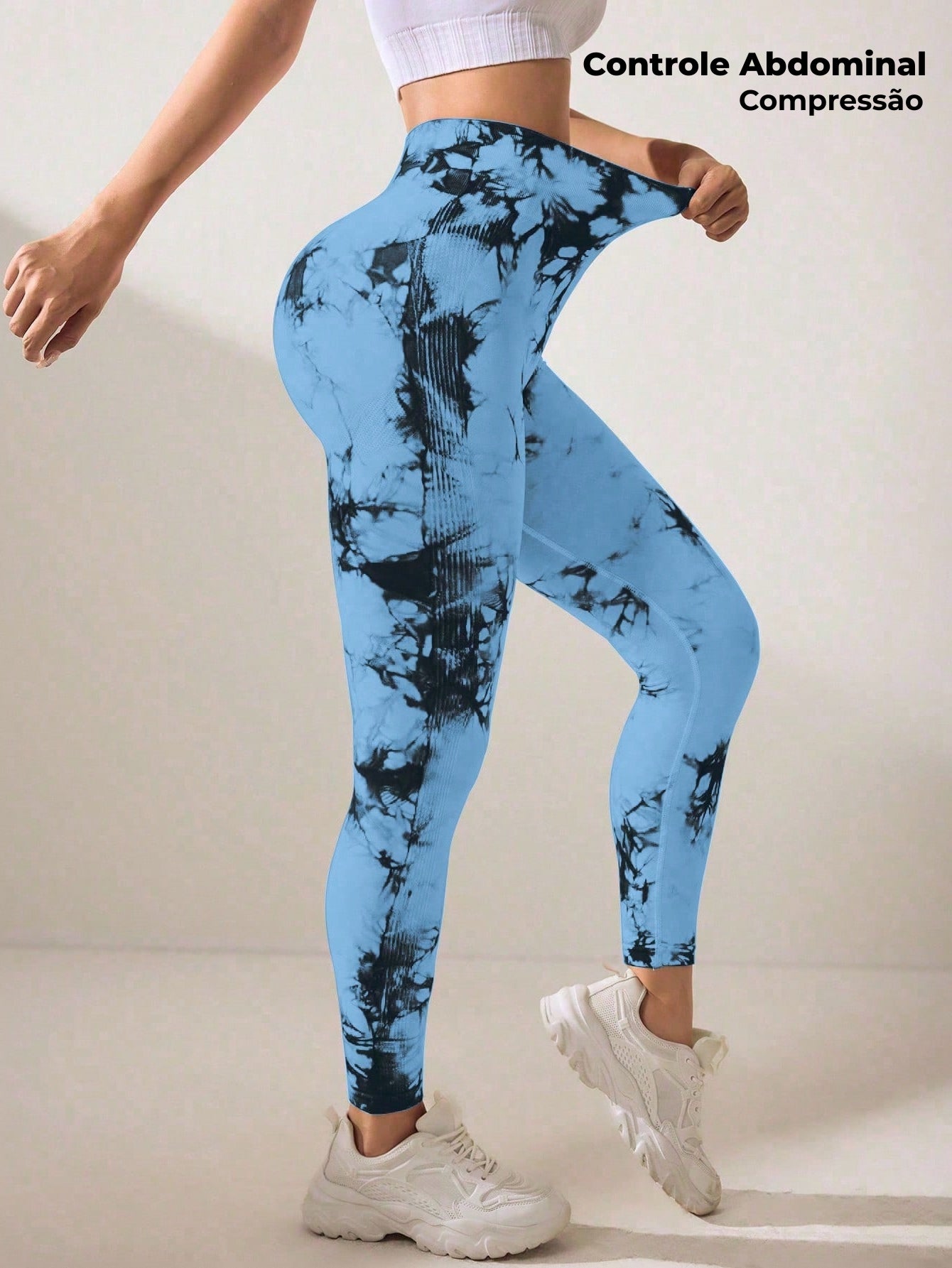 Legging Fitness Estampada Cintura Alta Modeladora