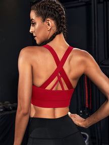 Top Nadador Alta Sustentação Com Design Strappy