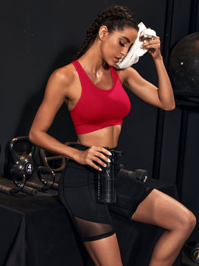 Top Nadador Alta Sustentação Com Design Strappy