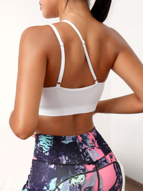 Top One Shoulder Média Sustentação Com Tela Assimétrica