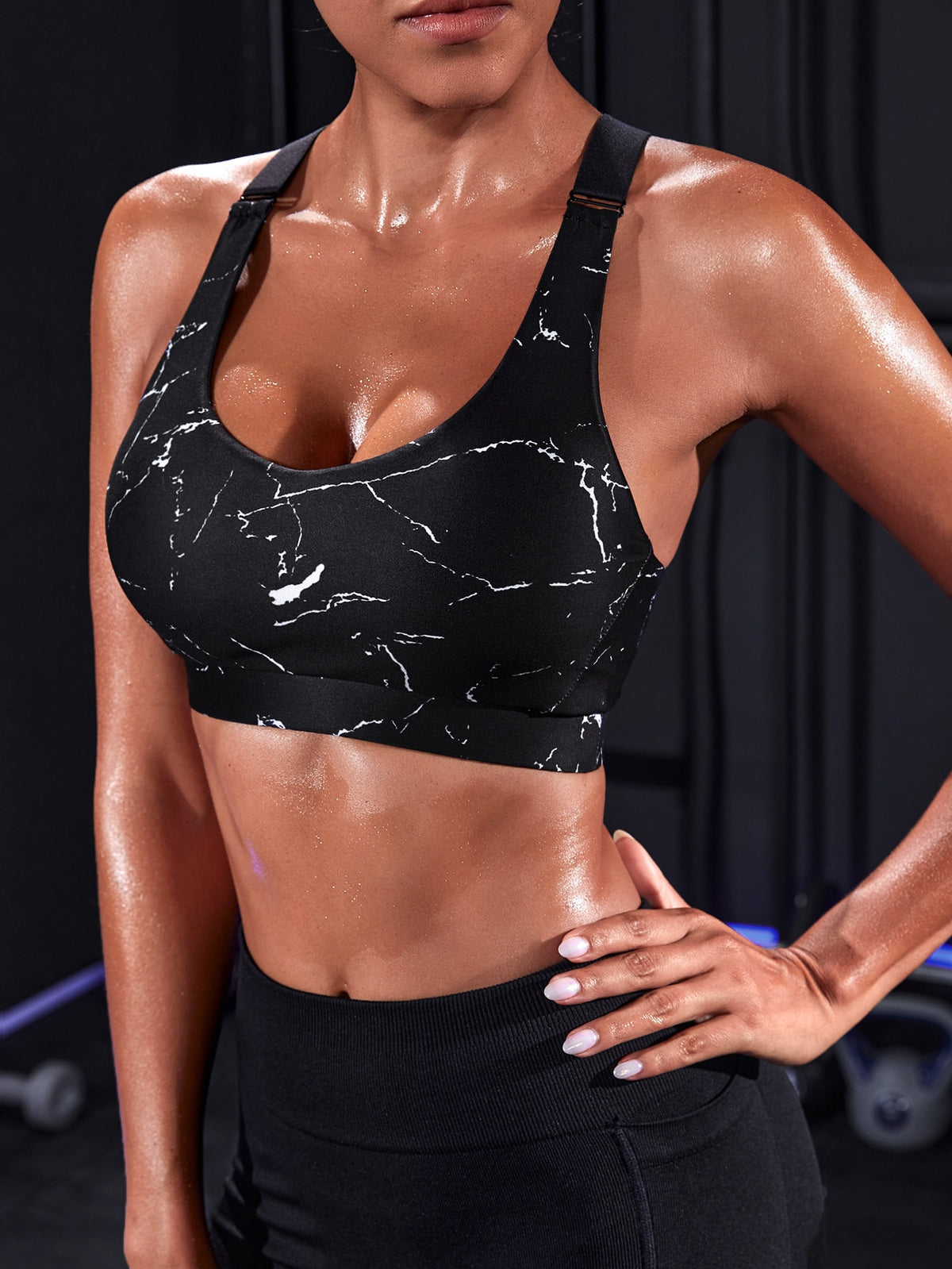 Top Alças Largas Alta Sustentação Estampado