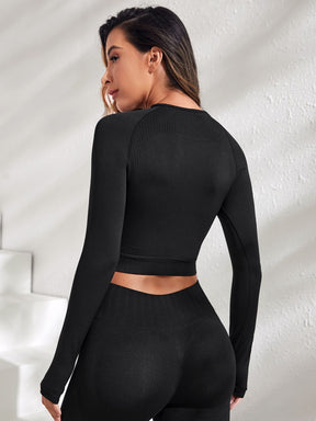 Cropped Manga Longa Seamless Fit Performance