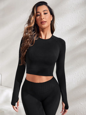 Cropped Manga Longa Seamless Fit Performance