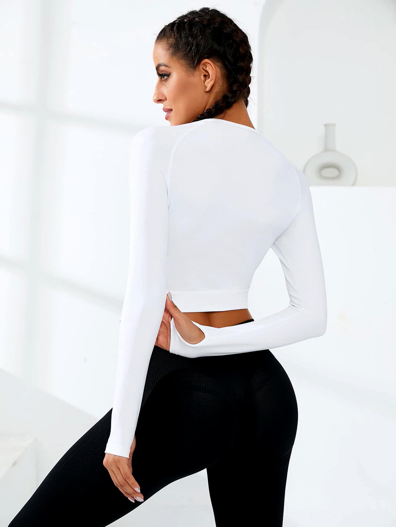 Cropped Manga Longa Seamless Fit Performance