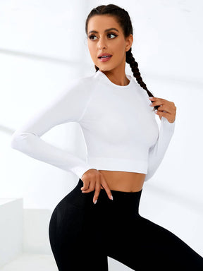 Cropped Manga Longa Seamless Fit Performance