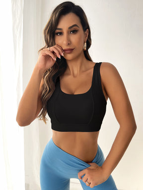 Top Alças Largas Média Sustentação Com Costas Trançadas