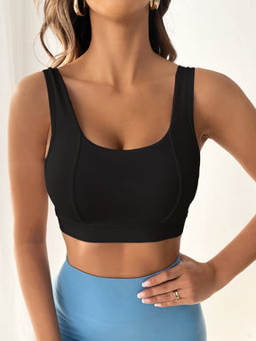 Top Alças Largas Média Sustentação Com Costas Trançadas