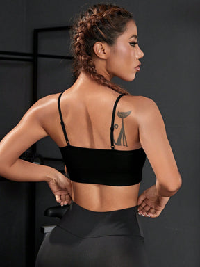 Top Alças Finas Média Sustentação Canelado