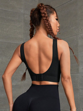 Top Decote V Média Sustentação Com Franzido Central