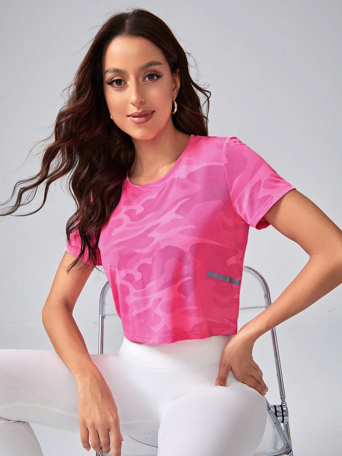 Cropped Fitness Dry Com Detalhe Refletivo Estilo Treino