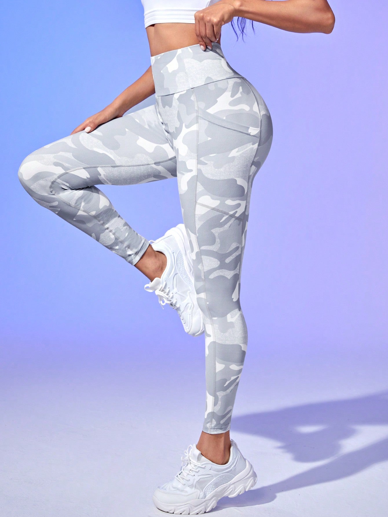 Legging Fitness Estampada Cintura Alta Camuflada