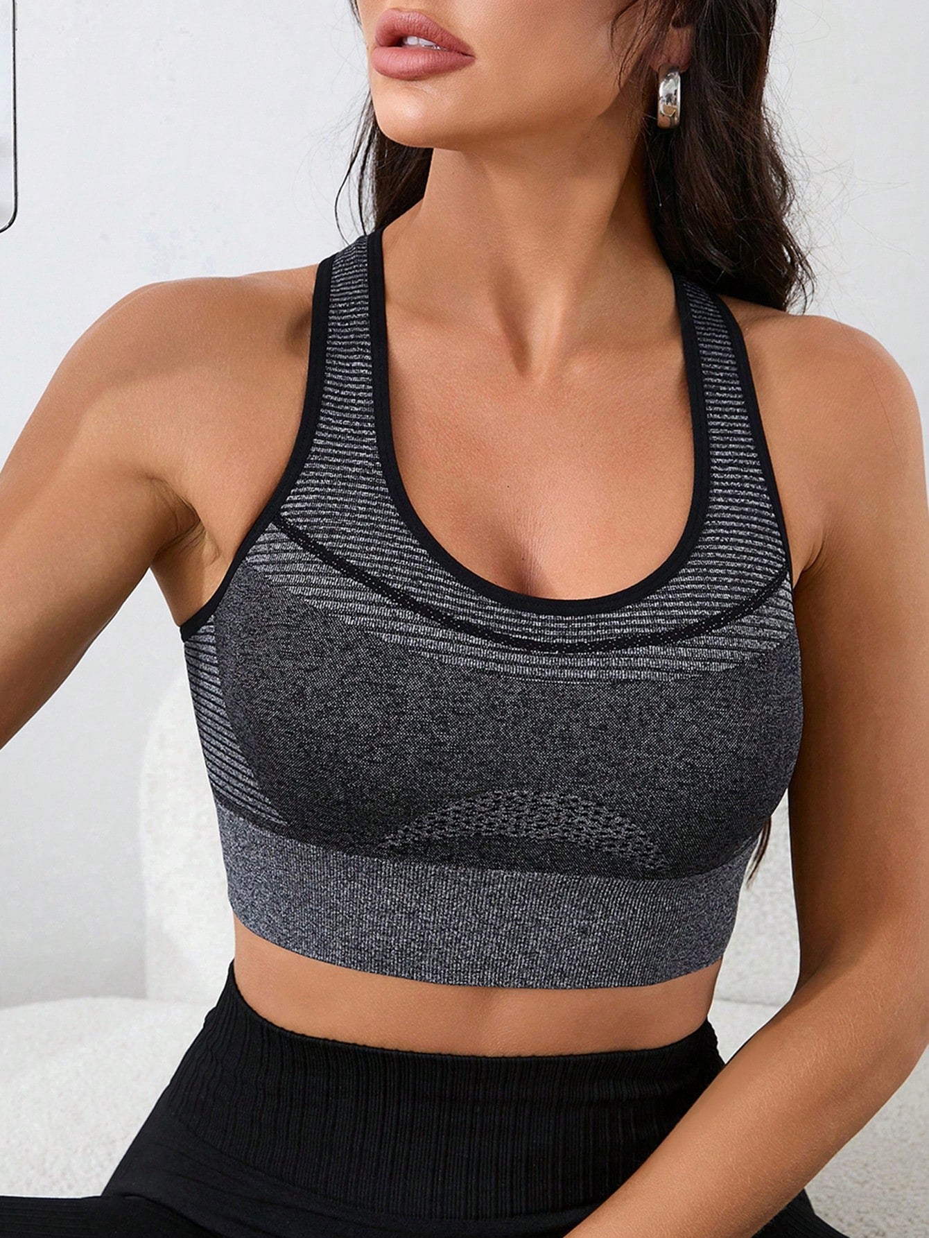 Top Fitness Nadador Texturizado Com Sustentação