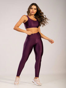 Conjunto Top Suporte Médio E Legging Cintura Alta