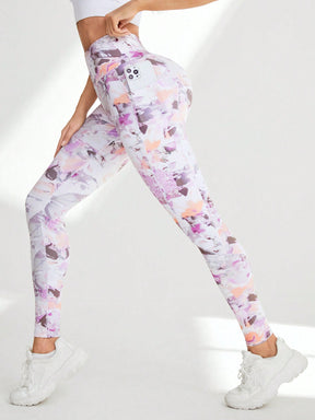 Legging Fitness Estampada Cintura Alta Com Bolso Lateral