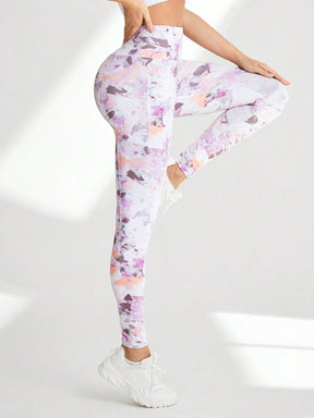 Legging Fitness Estampada Cintura Alta Com Bolso Lateral
