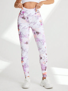 Legging Fitness Estampada Cintura Alta Com Bolso Lateral