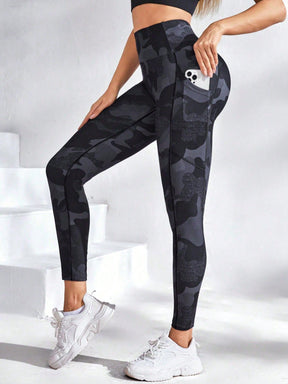 Legging Fitness Estampada Cintura Alta Camuflada