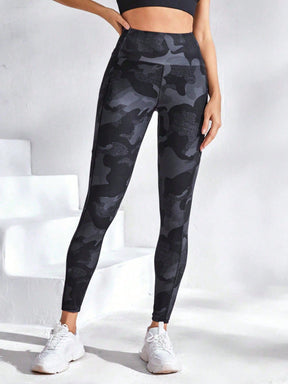 Legging Fitness Estampada Cintura Alta Camuflada