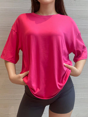 Camisa Fitness Oversized Caimento Leve Estilo Street