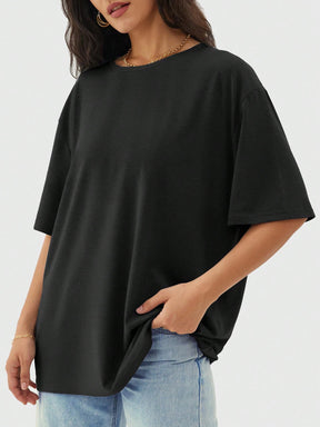 Camisa Fitness Oversized Tecido Leve Estilo Minimalista