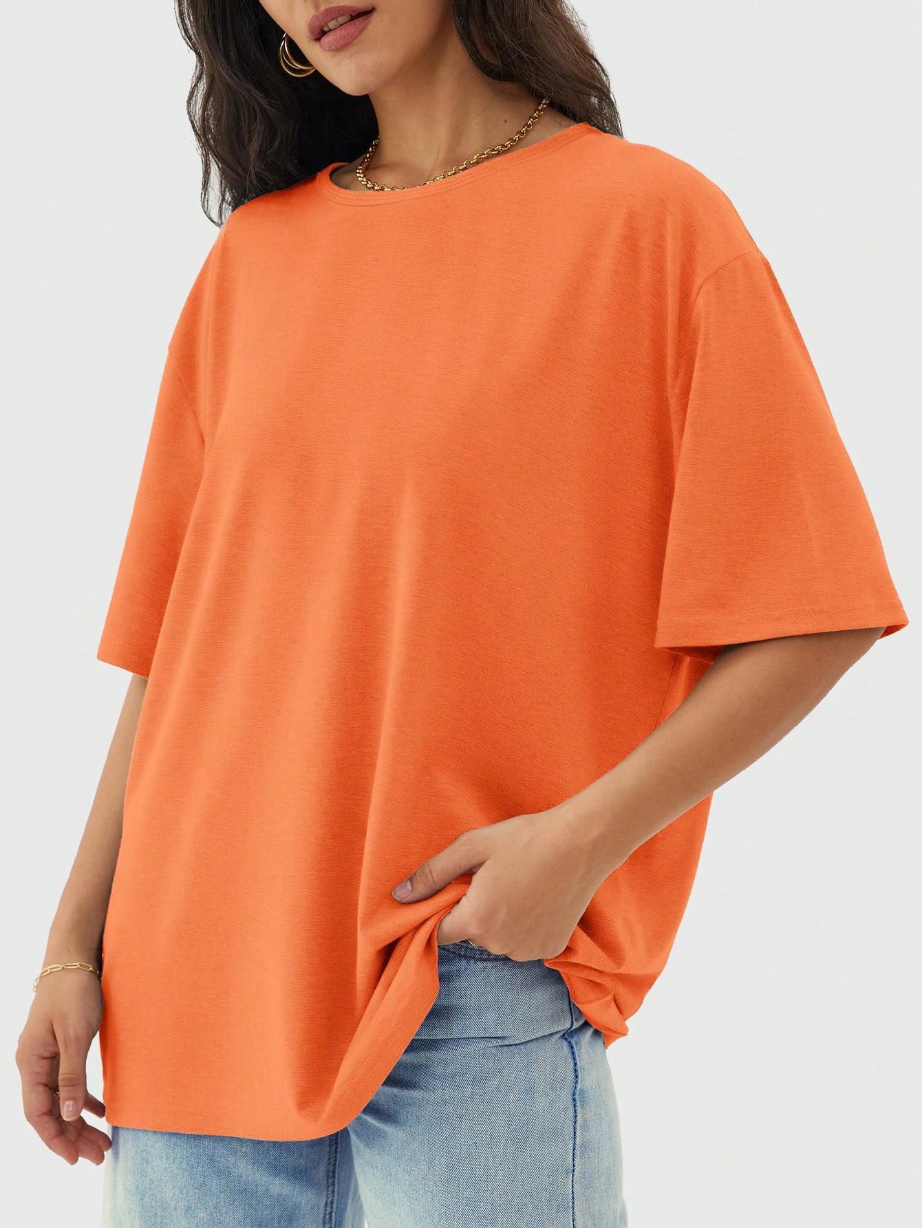 Camisa Fitness Oversized Tecido Leve Estilo Minimalista