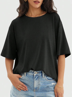 Camisa Fitness Oversized Tecido Leve Estilo Minimalista