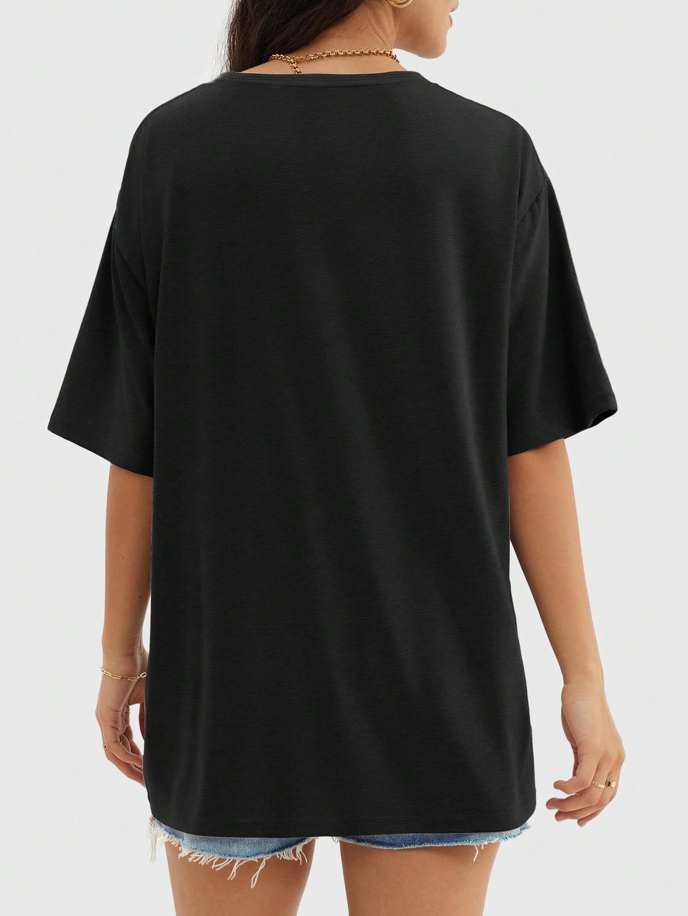 Camisa Fitness Oversized Tecido Leve Estilo Minimalista