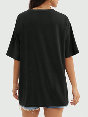 Camisa Fitness Oversized Tecido Leve Estilo Minimalista
