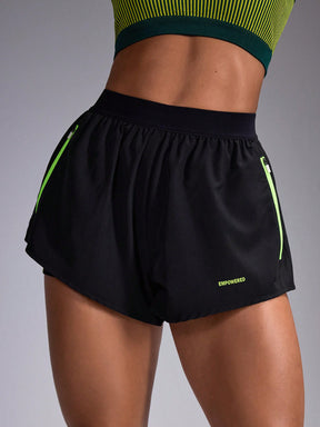 Short Running Com Cós Esportivo E Barra Arredondada