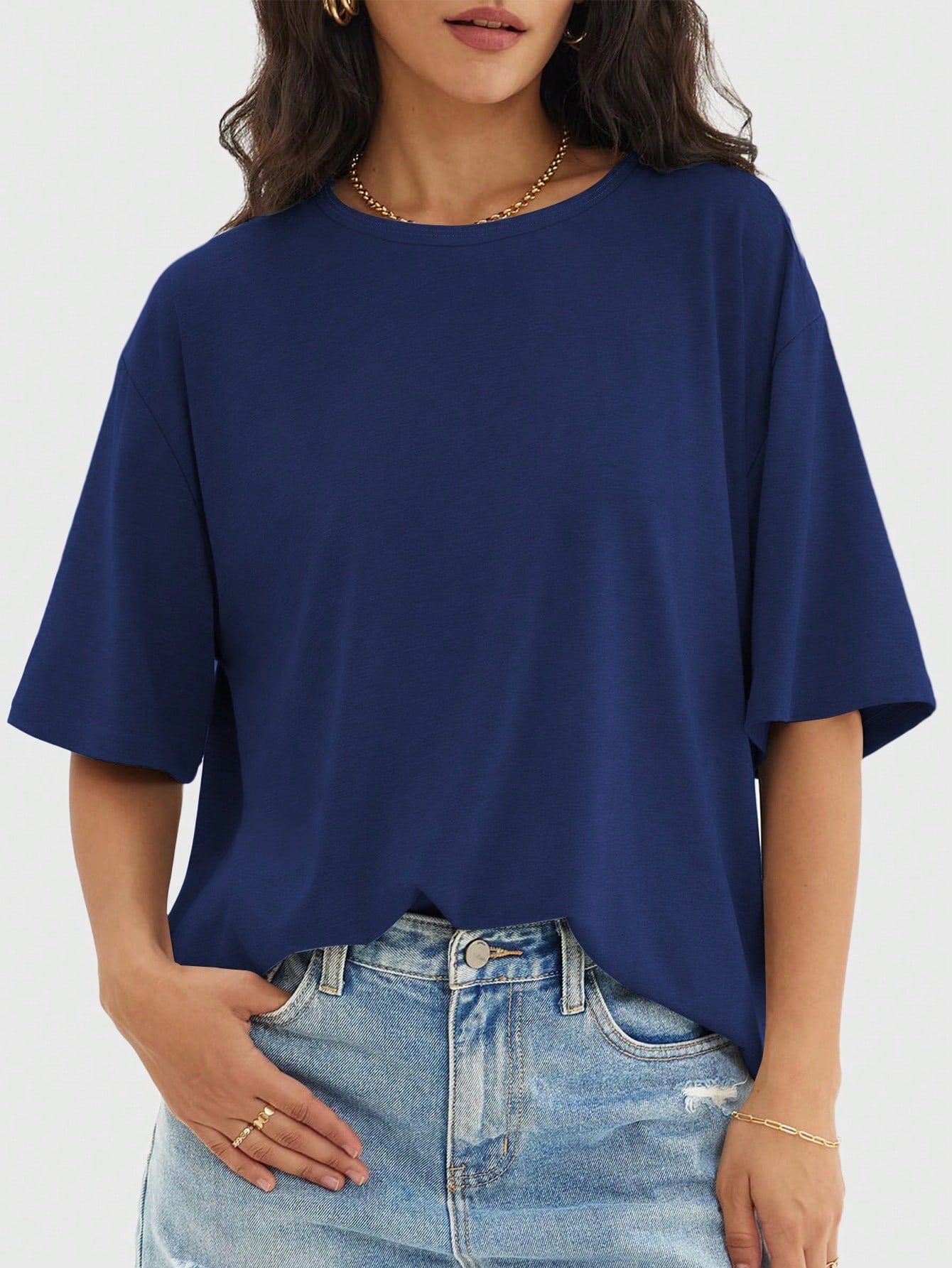 Camisa Fitness Oversized Tecido Leve Estilo Minimalista