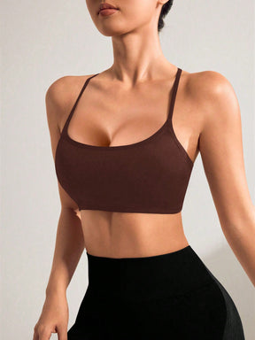 Top Alças Finas Média Sustentação Com Recortes