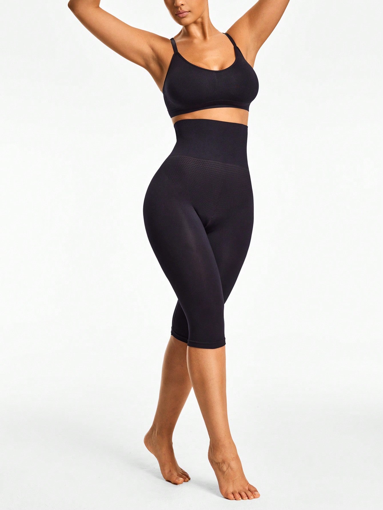 Legging Capri Sem Costura Cintura Alta Fitness