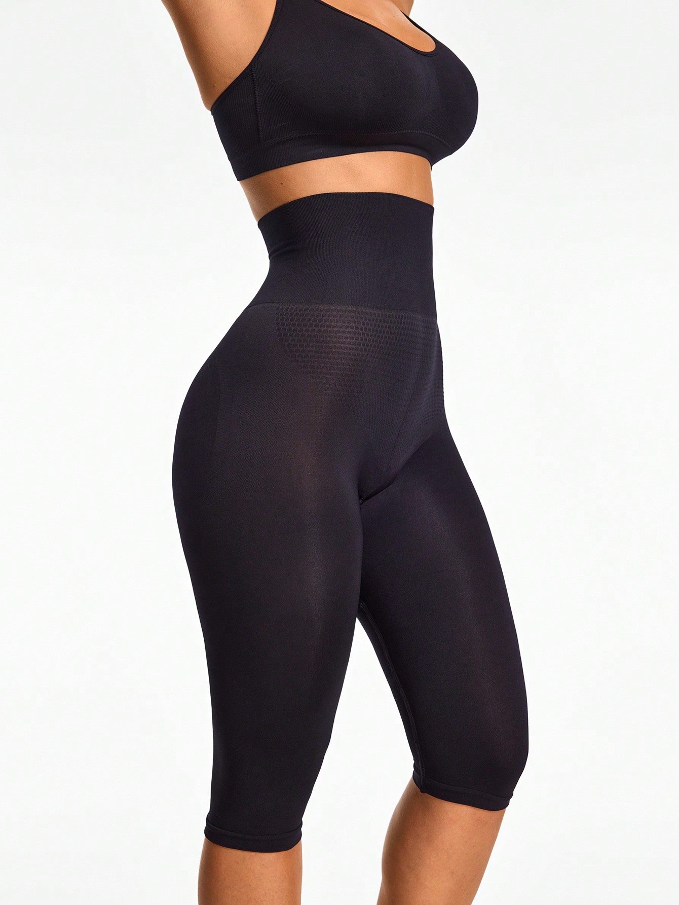 Legging Capri Sem Costura Cintura Alta Fitness