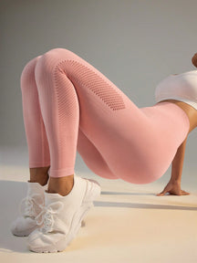 Legging Sem Costura Compressão Com Painéis Ventilados