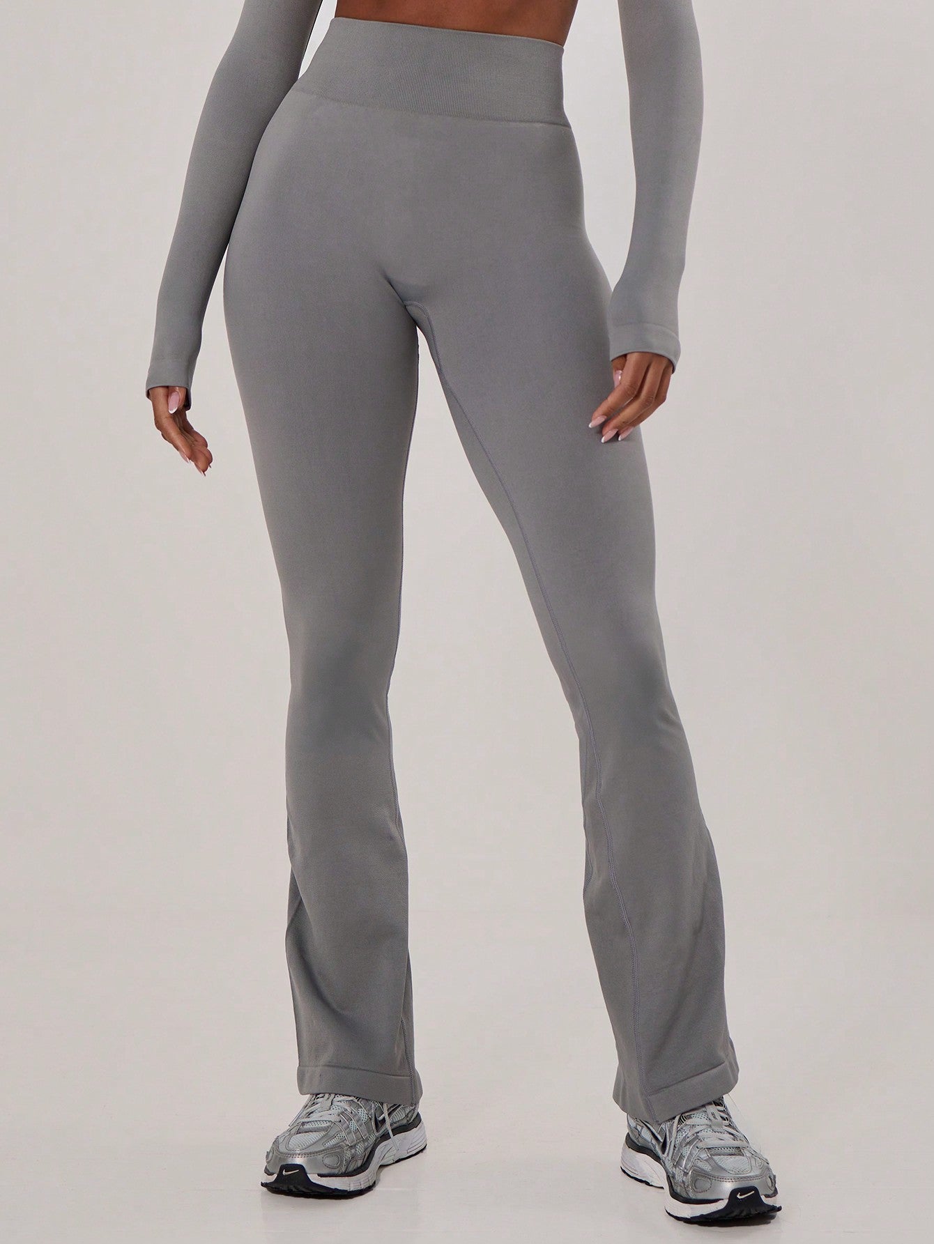 Legging Fitness Cintura Alta Com Barra Flare