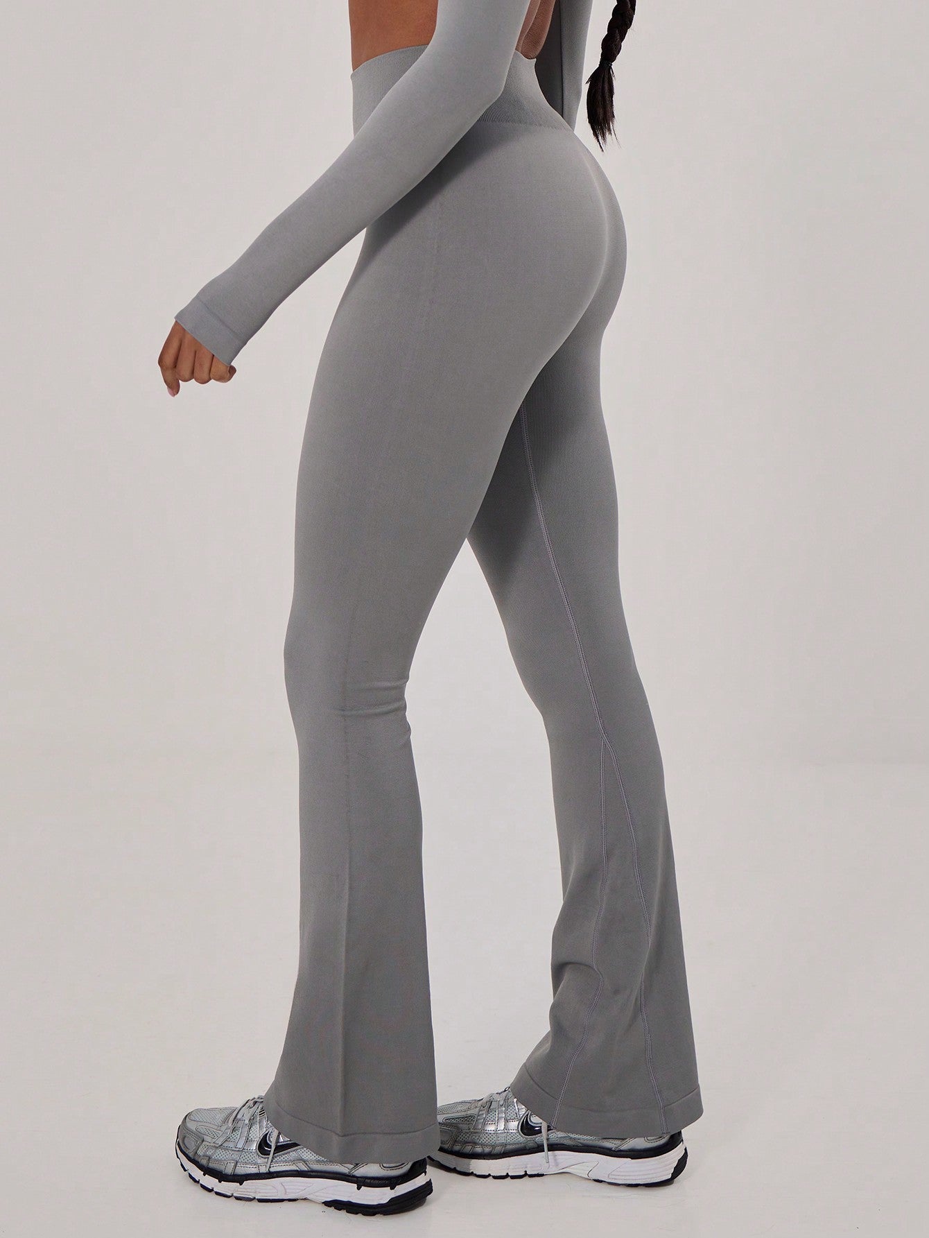 Legging Fitness Cintura Alta Com Barra Flare