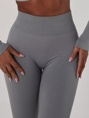 Legging Fitness Cintura Alta Com Barra Flare